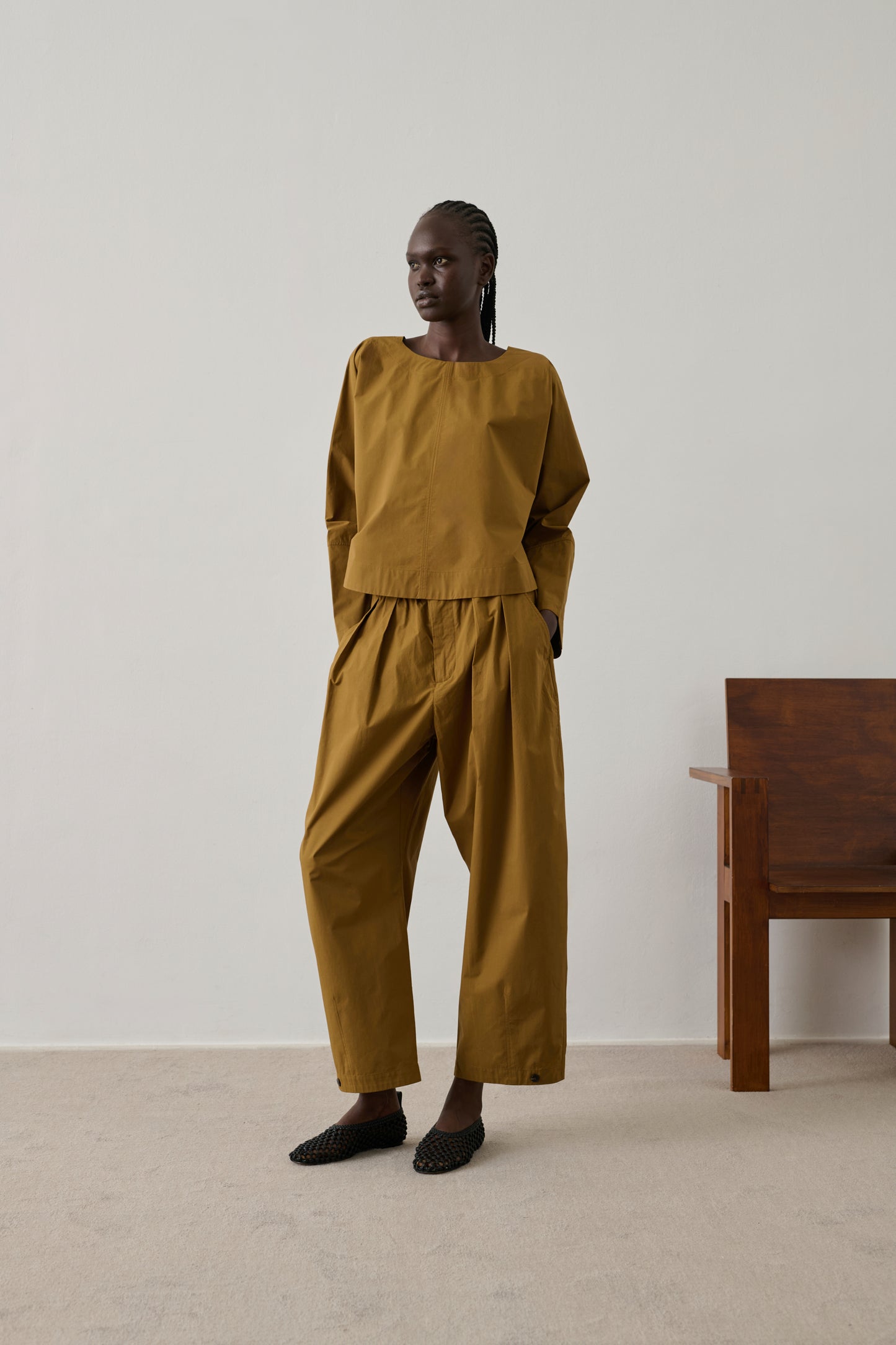 Pantalon Vernon - Caramel - Coton - Femme